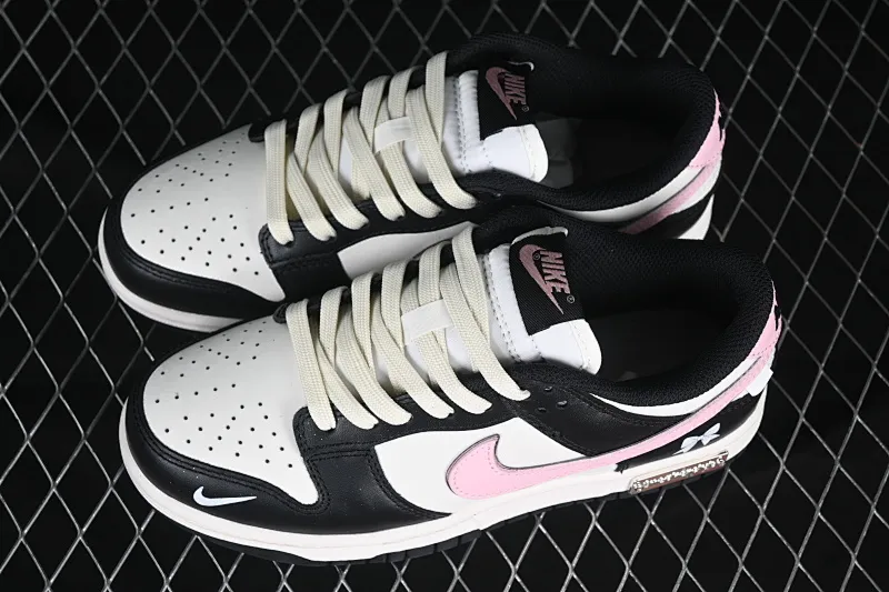 All categories Nk SB Dunk series Nk SB Dunk Low low-top sneakers Nk SB Dunk Low bow tie black and white pink low-top casual sneakers BP1220-009